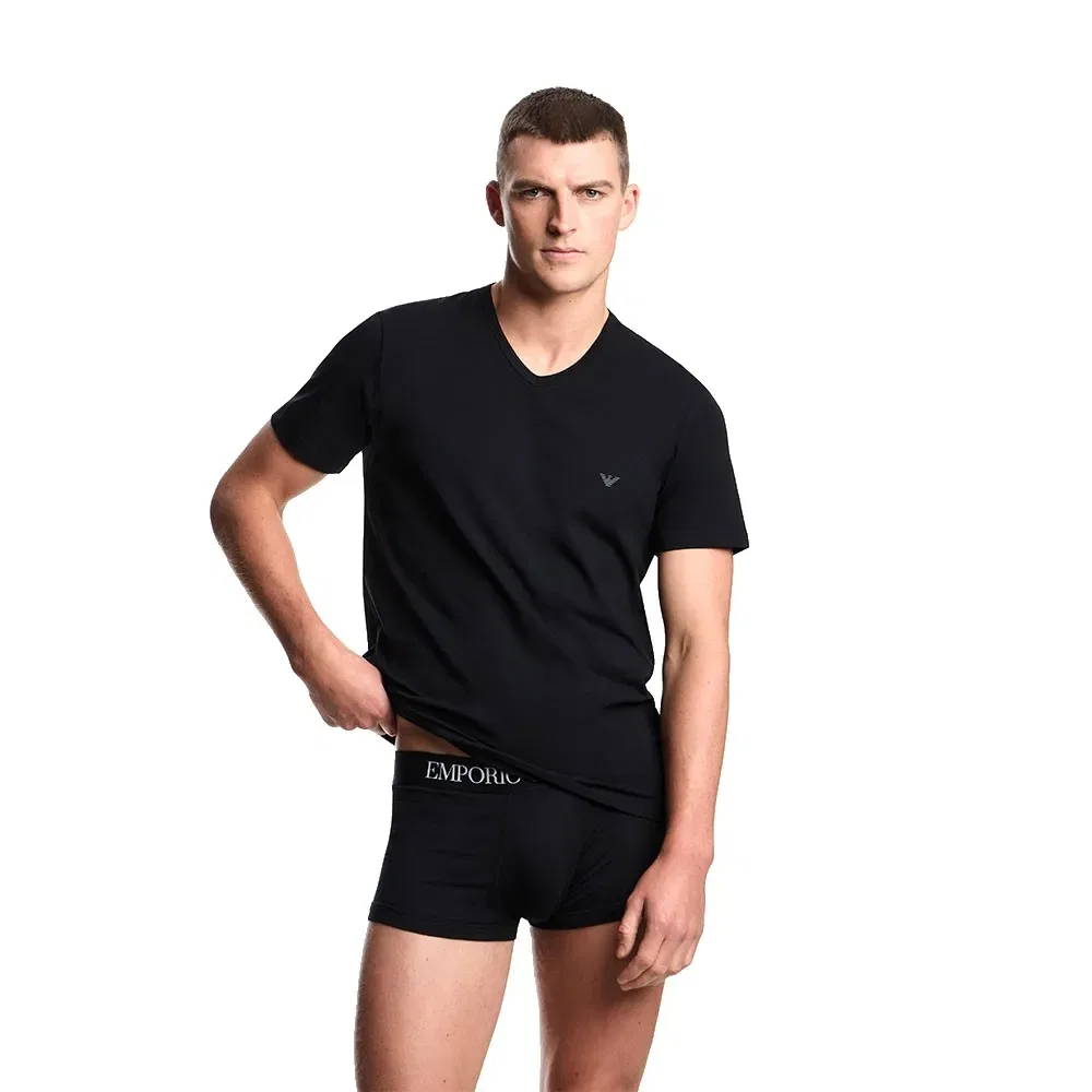 Мужской комплект футболок с коротким рукавом Emporio armani, Black