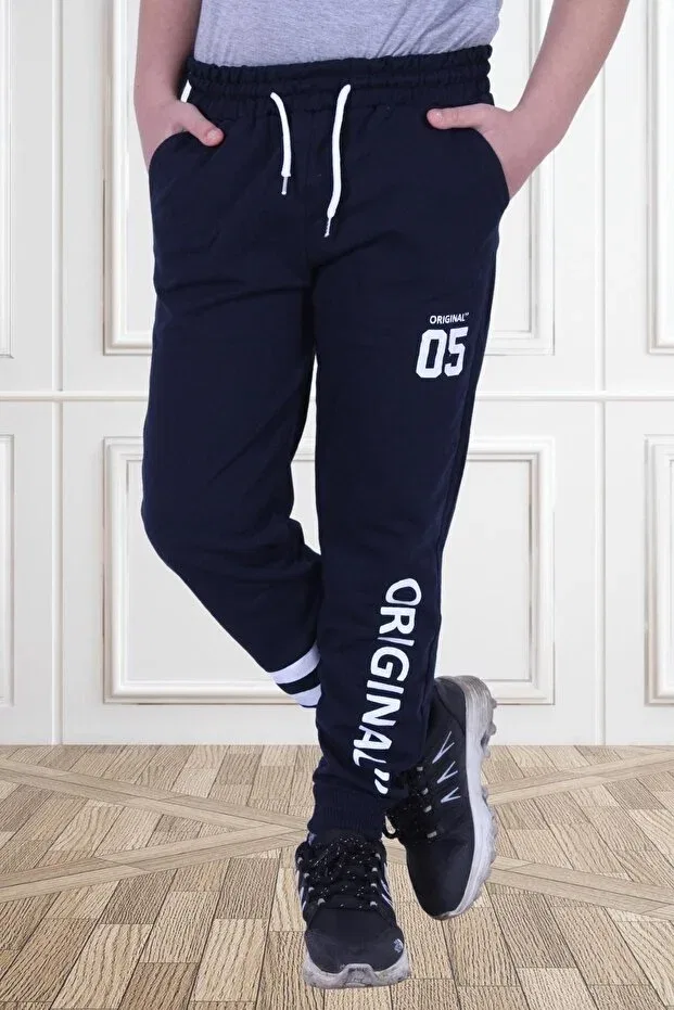 Детские спортивные штаны для мальчиков с принтом Fyk Collection, Navy Blue