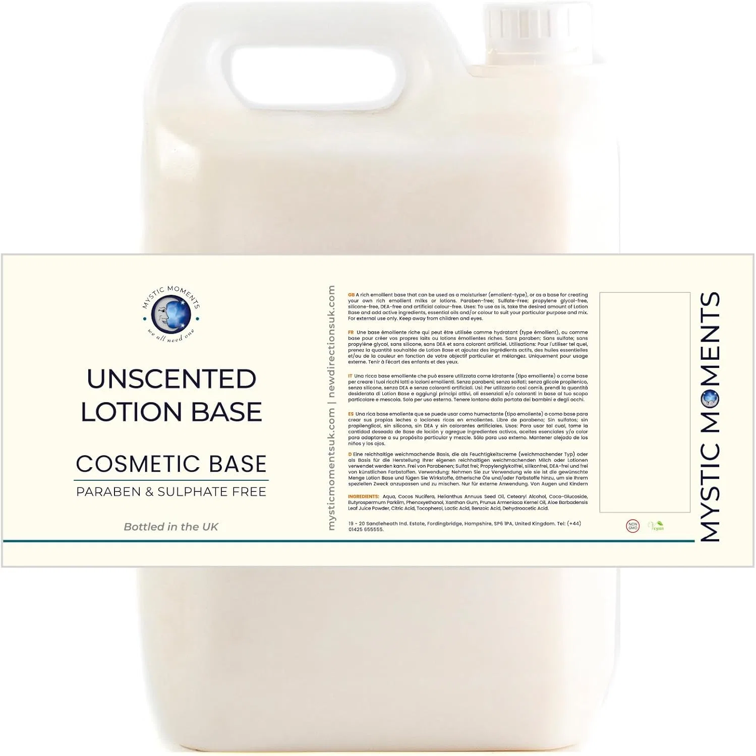 Лосьон-основа Botanical Skin Care Base, Mystic Moments, 25 кг