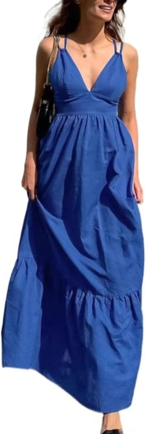 Женское A-силуэта платье макси Free People, Blue