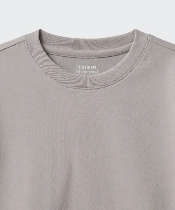 Футболка с круглым вырезом Relaxed Crew Neck, Musinsa Standard, грибной — фото 3