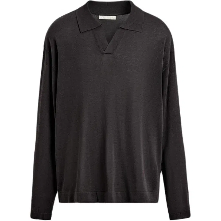 Мужское поло с воротником, прямой крой, ZARA, Dark Gray