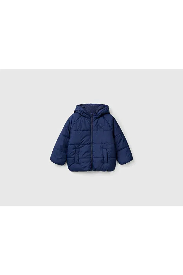 Детское пальто для мальчиков с капюшоном United Colors Of Benetton, Navy Blue