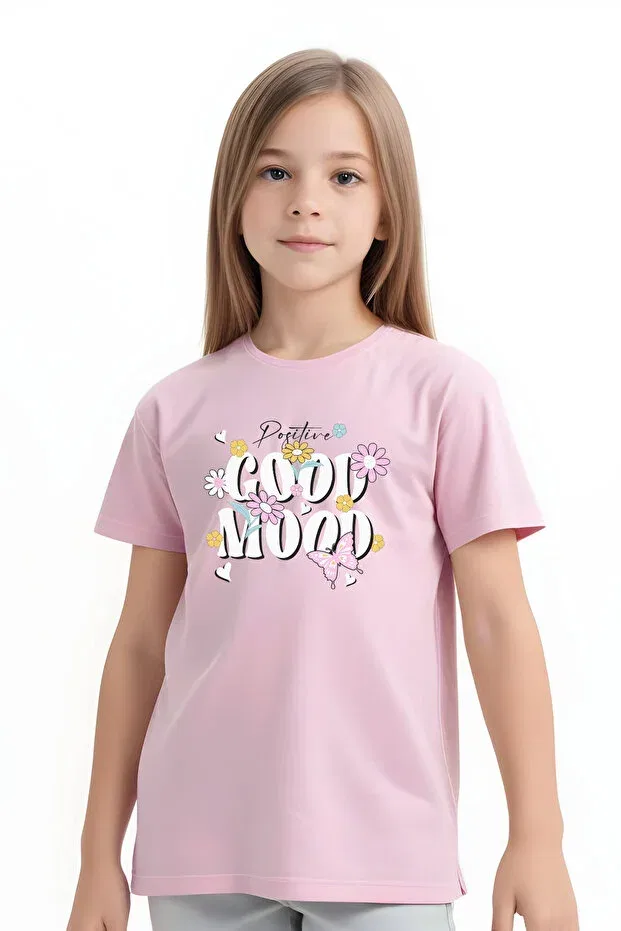 Детский комплект футболок с принтом для девочек panda-power-bunny-m28 Ya Ko Kids, Red-Grey-Light Pink-Cream-Black — фото 4