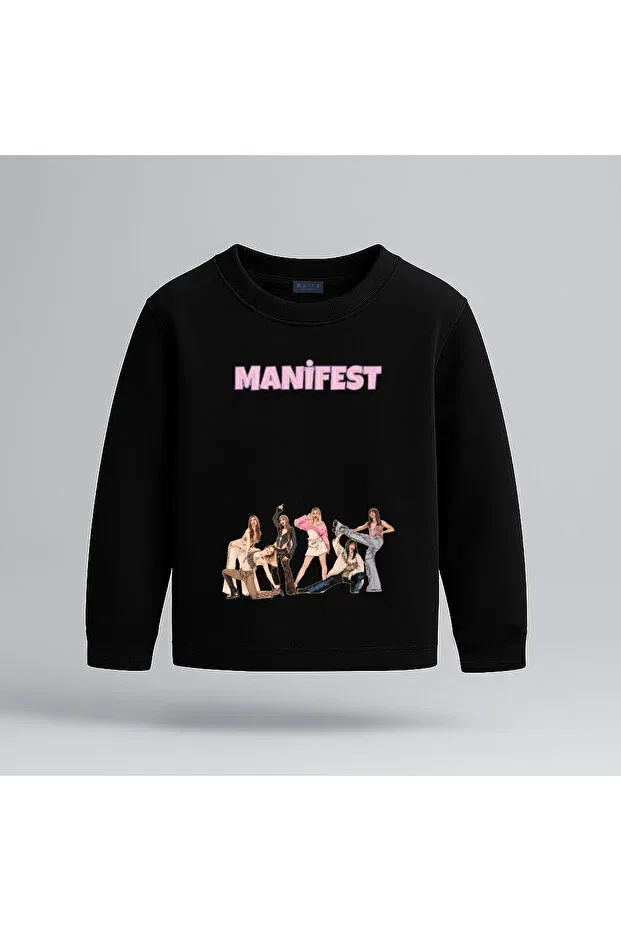 Детское для девочек свитшот с принтом Manifest Group Printed Blitz Istanbul, Black