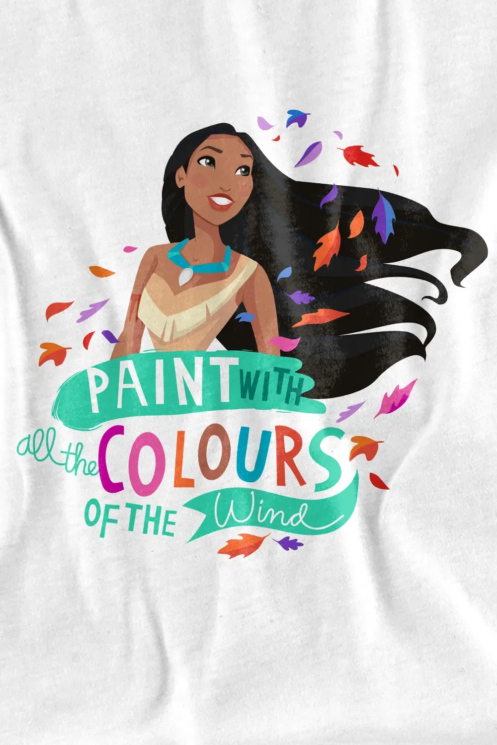 Футболка детская с принтом Disney Pocahontas, белый — фото 2