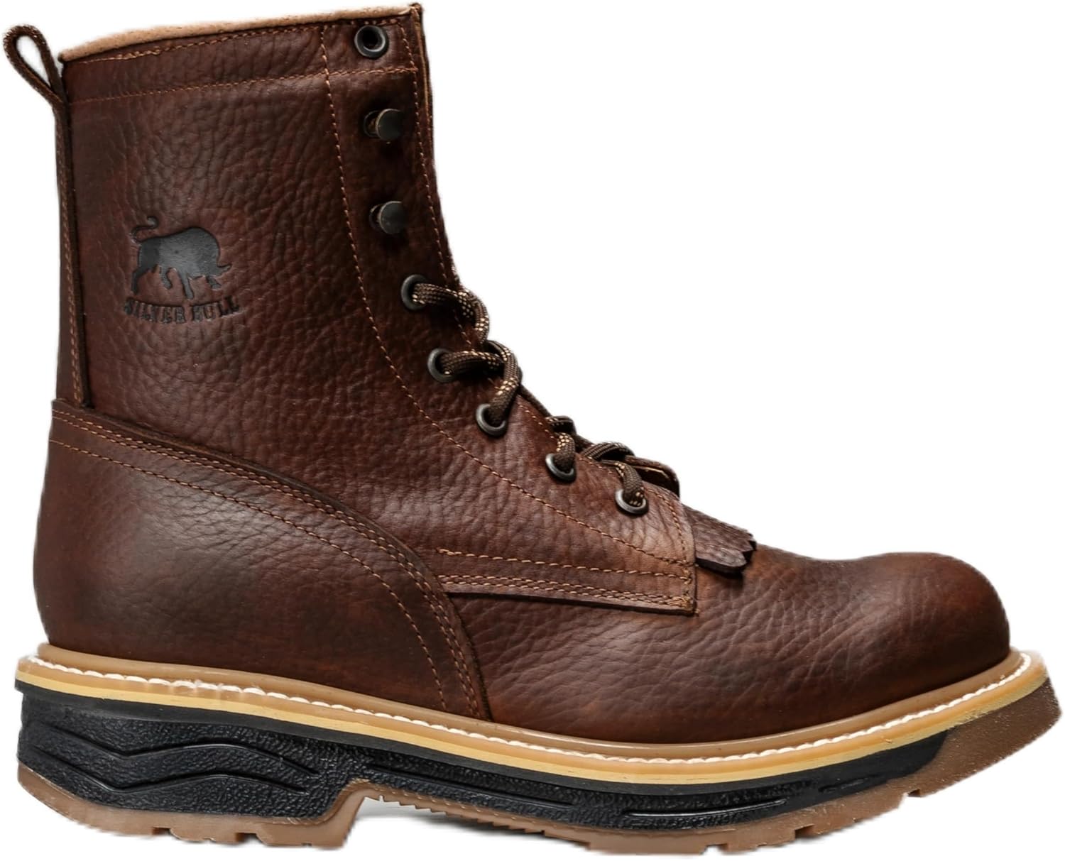 

Мужские ботинки Silver Bull из натуральной кожи премиум-класса, 20 см, с двухслойной подошвой, мягким носком, шнуровкой, водо- и маслостойкие, противоскользящие - коричневые Generic