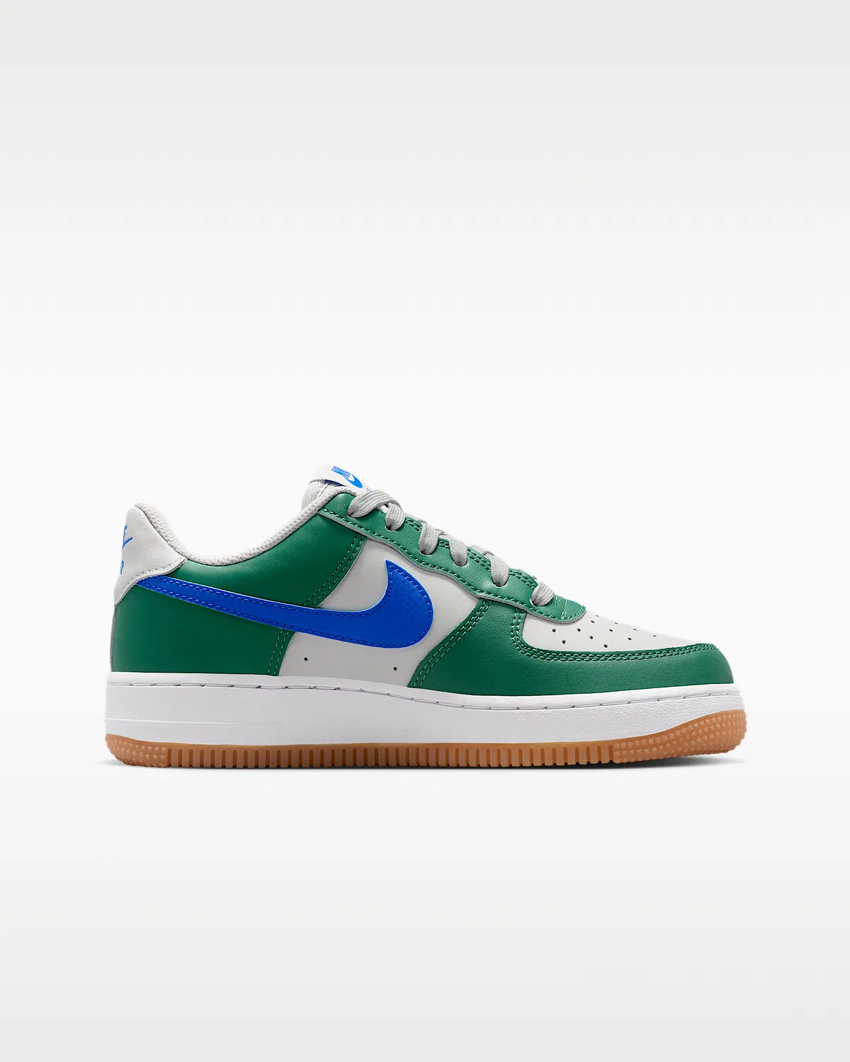 Детские кроссовки Nike Air Force 1, Grey Fog/Evergreen Aura/White/Racer Blue — фото 3