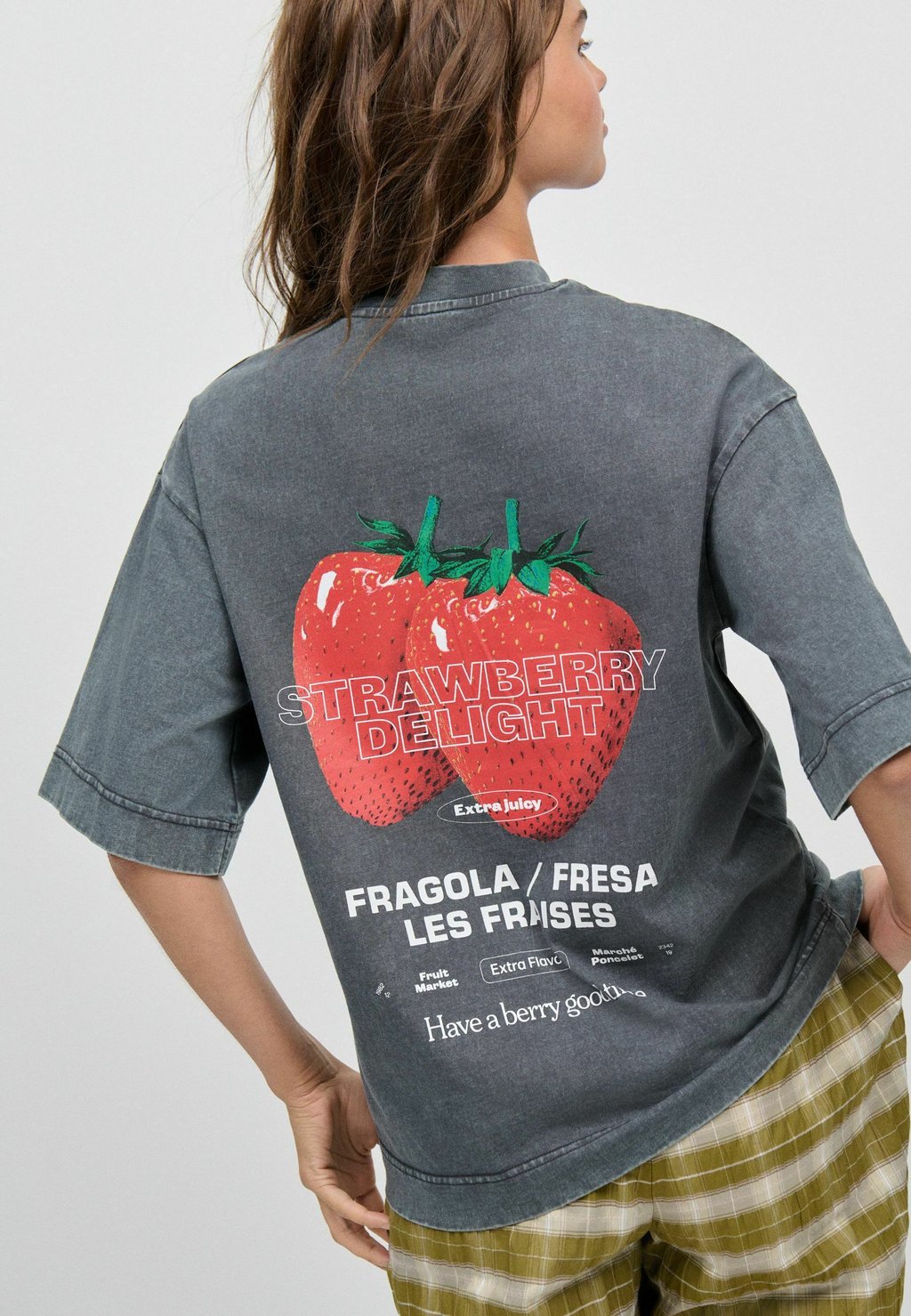 

Футболка с принтом REGULAR FIT - SHORT SLEEVE CREW NECK Next, серый