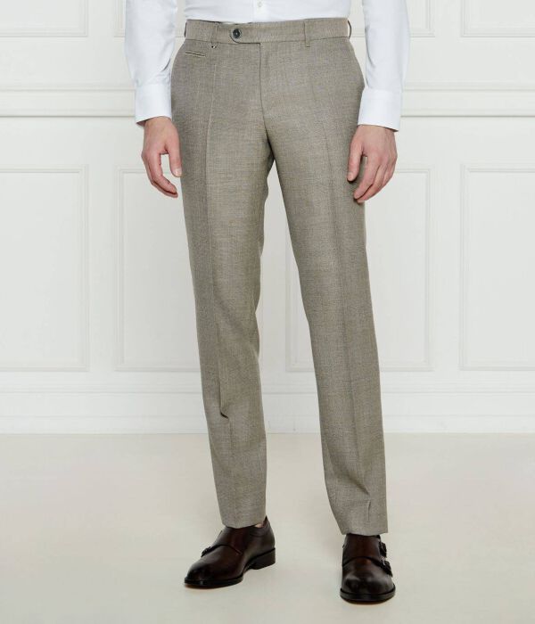

Штаны шерстяные Boss C-genius-243 Slim Fit, бежевый