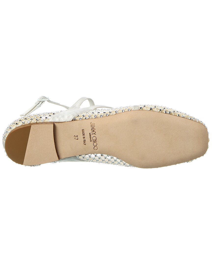 Туфли-лодочки Jimmy Choo Astoria с кожаной отделкой, белый — фото 4