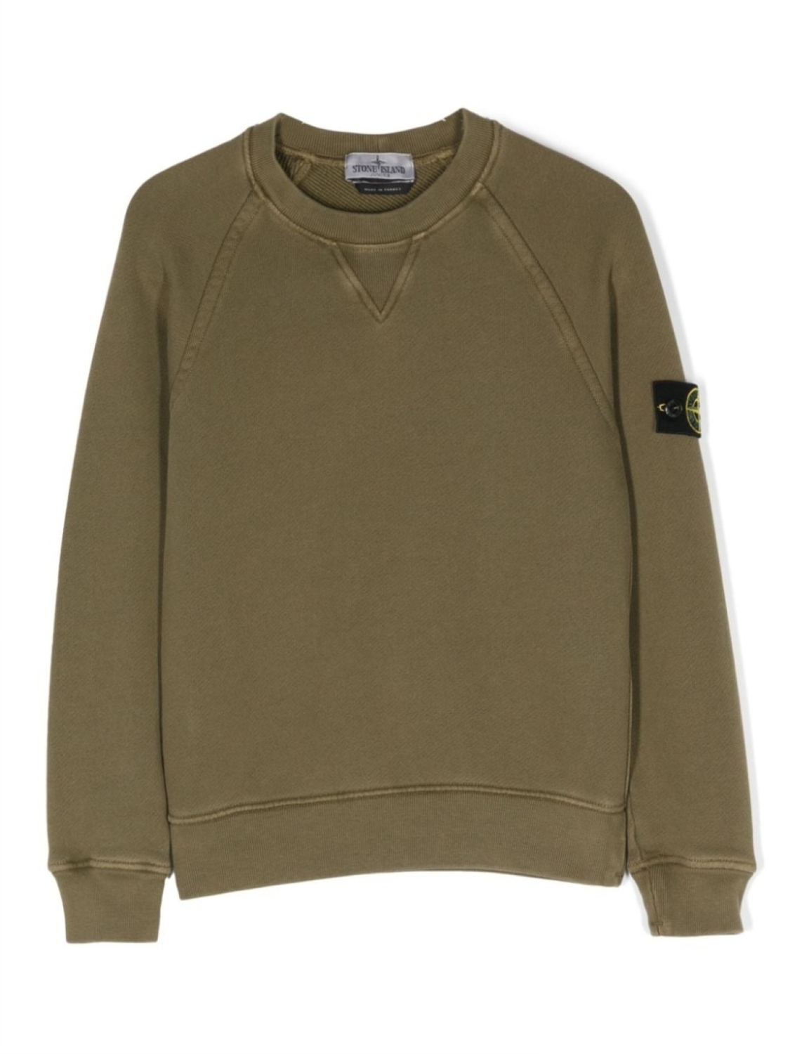 

Stone Island Junior Compass-patch cotton sweatshirt, зеленый