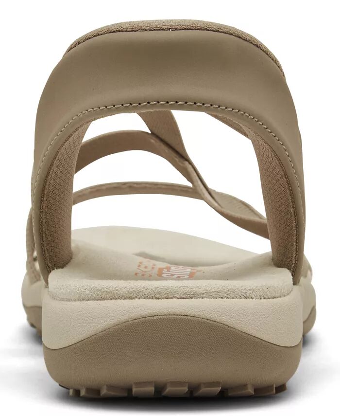Женские слипоны: Reggae Slim - Stretch Flex Спортивные сандалии для ходьбы от Finish Line Skechers, коричневый/бежевый — фото 4