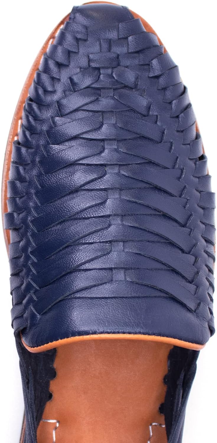 Мужские сандалии oTeii Huarache, мексиканские сандалии Huaraches для мужчин, ручной работы из премиальной кожи, темно-синий — фото 3