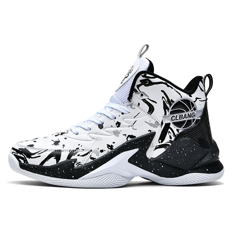 

Black-tailed deer Амортизирующие баскетбольные кроссовки Mid Top Unisex Black tailed Deer 8906 с противоскользящими и износостойкими свойствами, бело-черные, цвет 8906 White Black