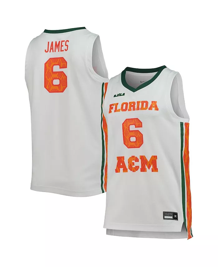 

Мужская баскетбольная майка-реплика x LeBron James Florida A&M Rattlers Nike, белый