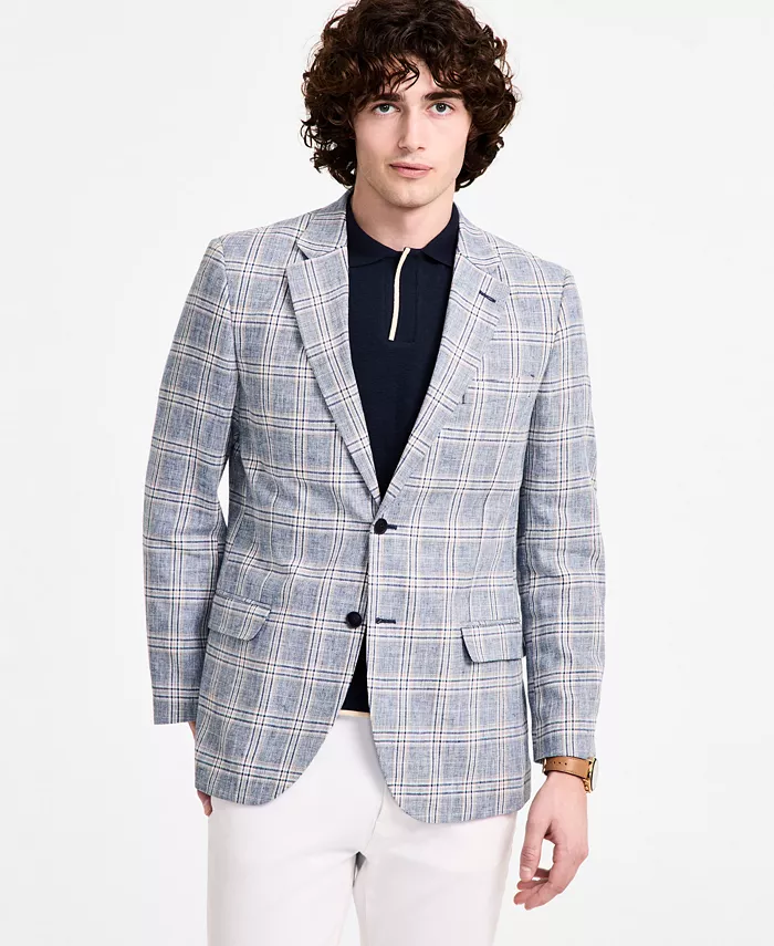 

Мужской хлопковый и льняной печатный спортивный пиджак Modern-Fit Nautica, мультиколор