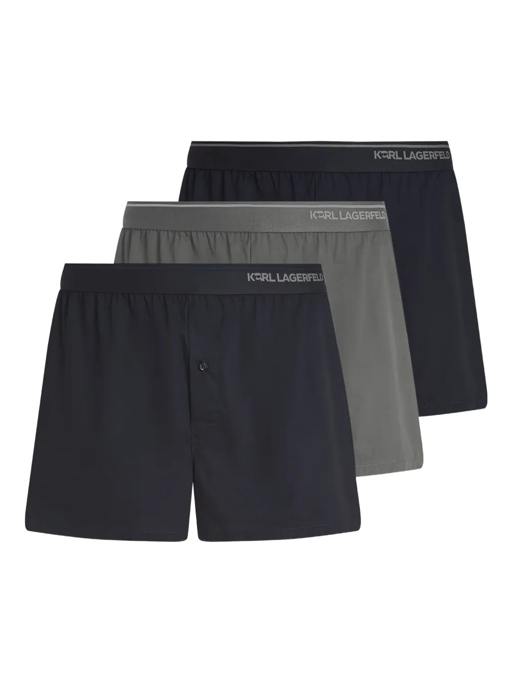 

Комплект Ikon из трех боксеров с логотипом Karl Lagerfeld, черный