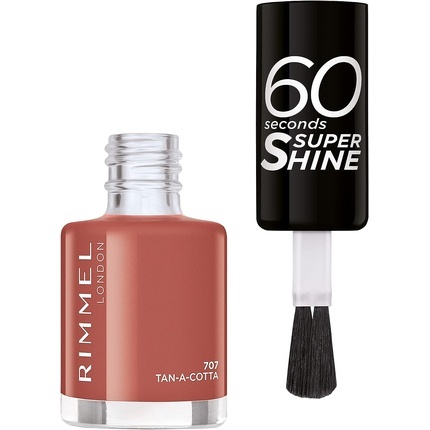 Лак для ногтей London 60 Seconds Super Shine 707 Tan A Cotta 8 мл, Rimmel — фото 2