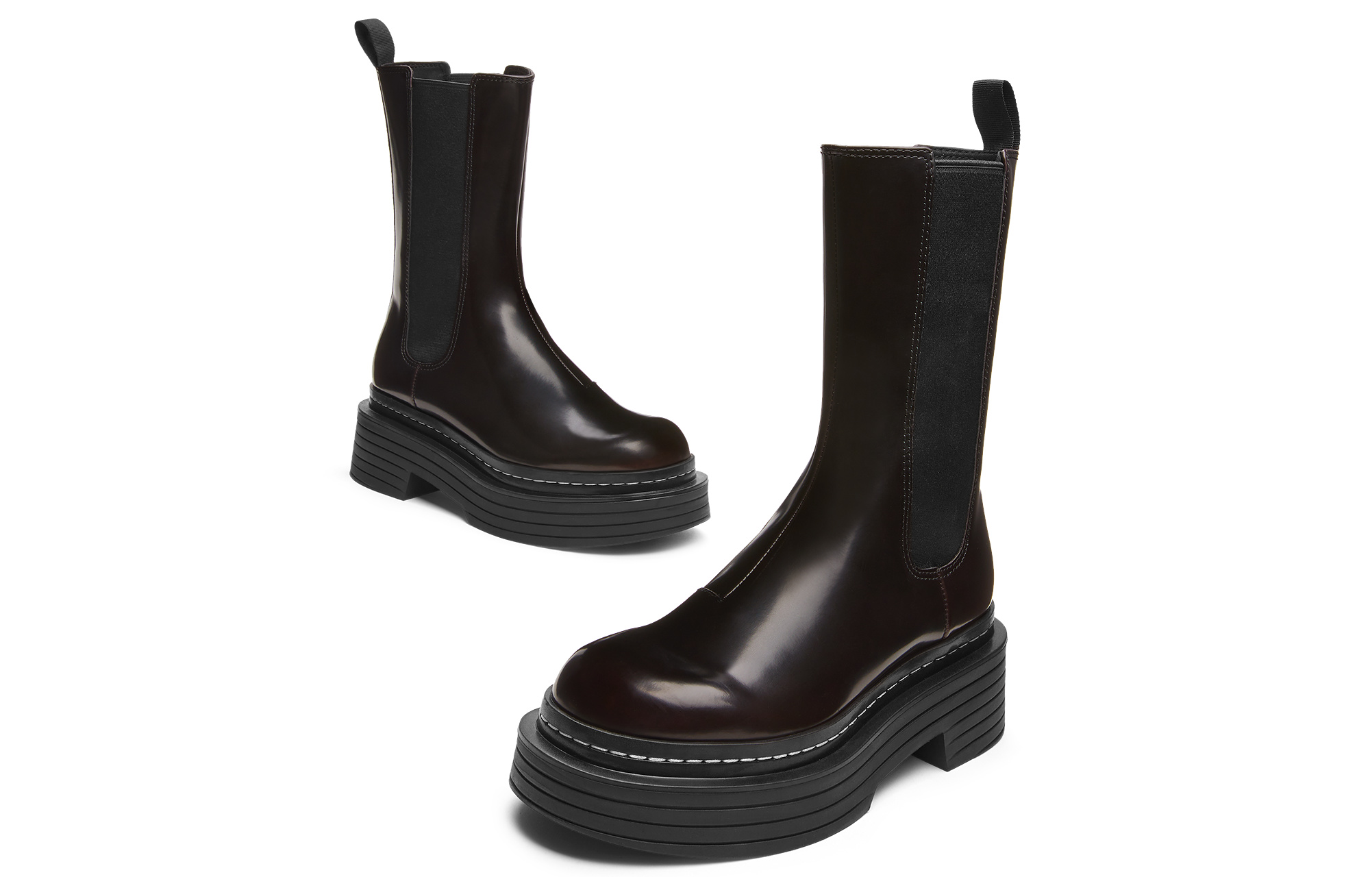 CHARLES&KEITH Челси бутсы Small CK 22 см женские 6,5 см бордово-винные, цвет Burgundy Wine Red — фото 3