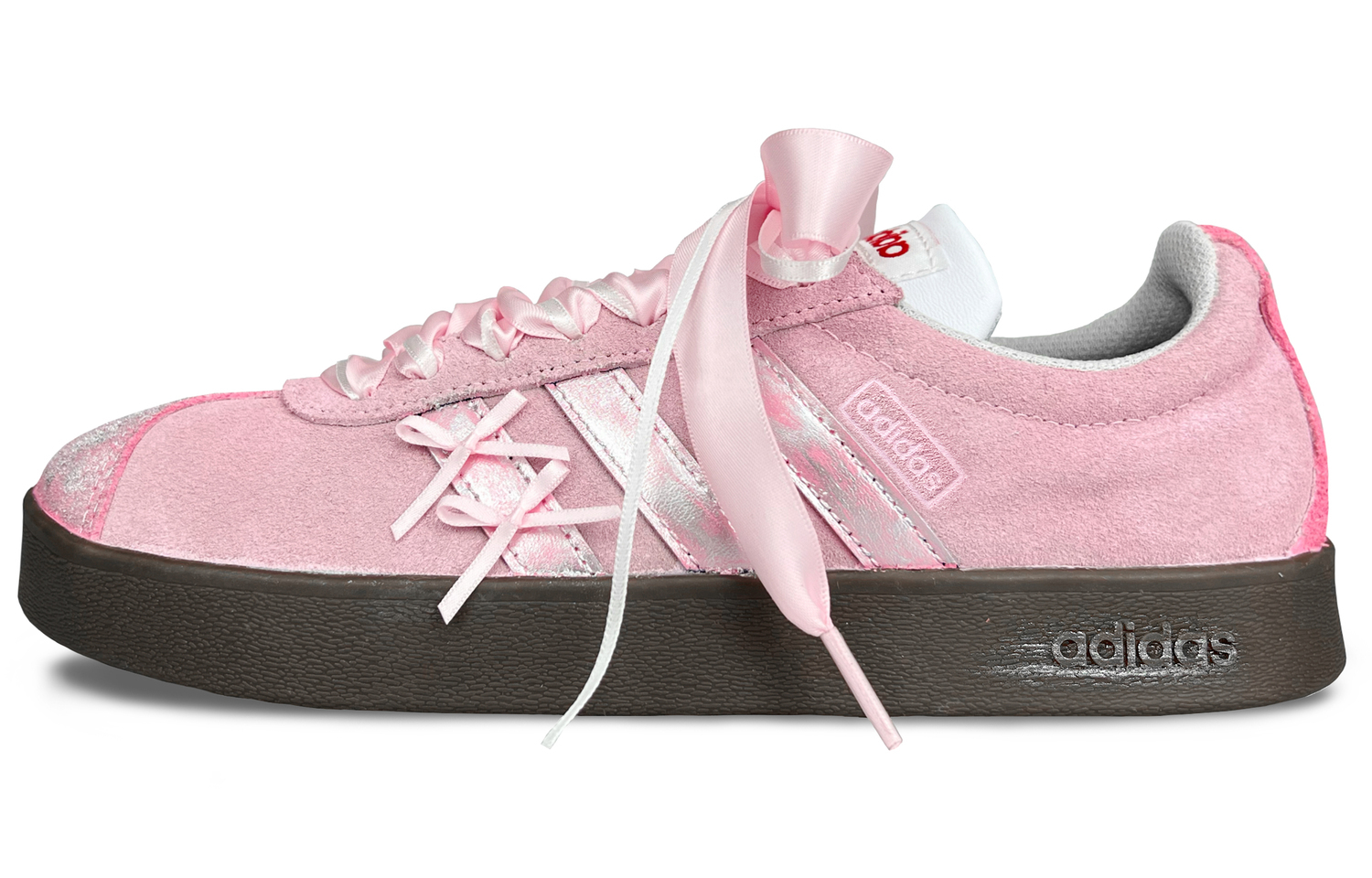 

Adidas Neo ВЛ Корт 2.0 Лоу Топ скейтборд обувь унисекс серебристо-розовые, цвет Silver Pink