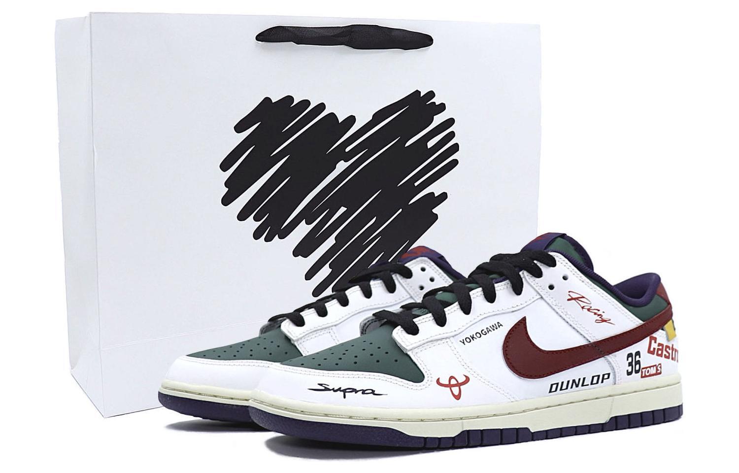 

Кроссовки для скейтбординга Dunk мужские с низким верхом белый/зеленый Nike