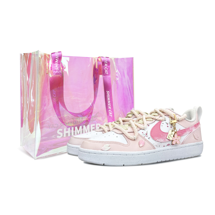 

Кроссовки Nike Court Borough Skateboard Shoes Women's Low-Top Pink White, Розовый, Кроссовки Nike Court Borough Skateboard Shoes Women's Low-Top Pink White