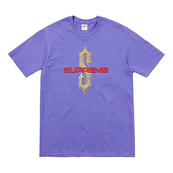 

Футболка Supreme SS18 Diamonds Light Purple Tee, фиолетовый