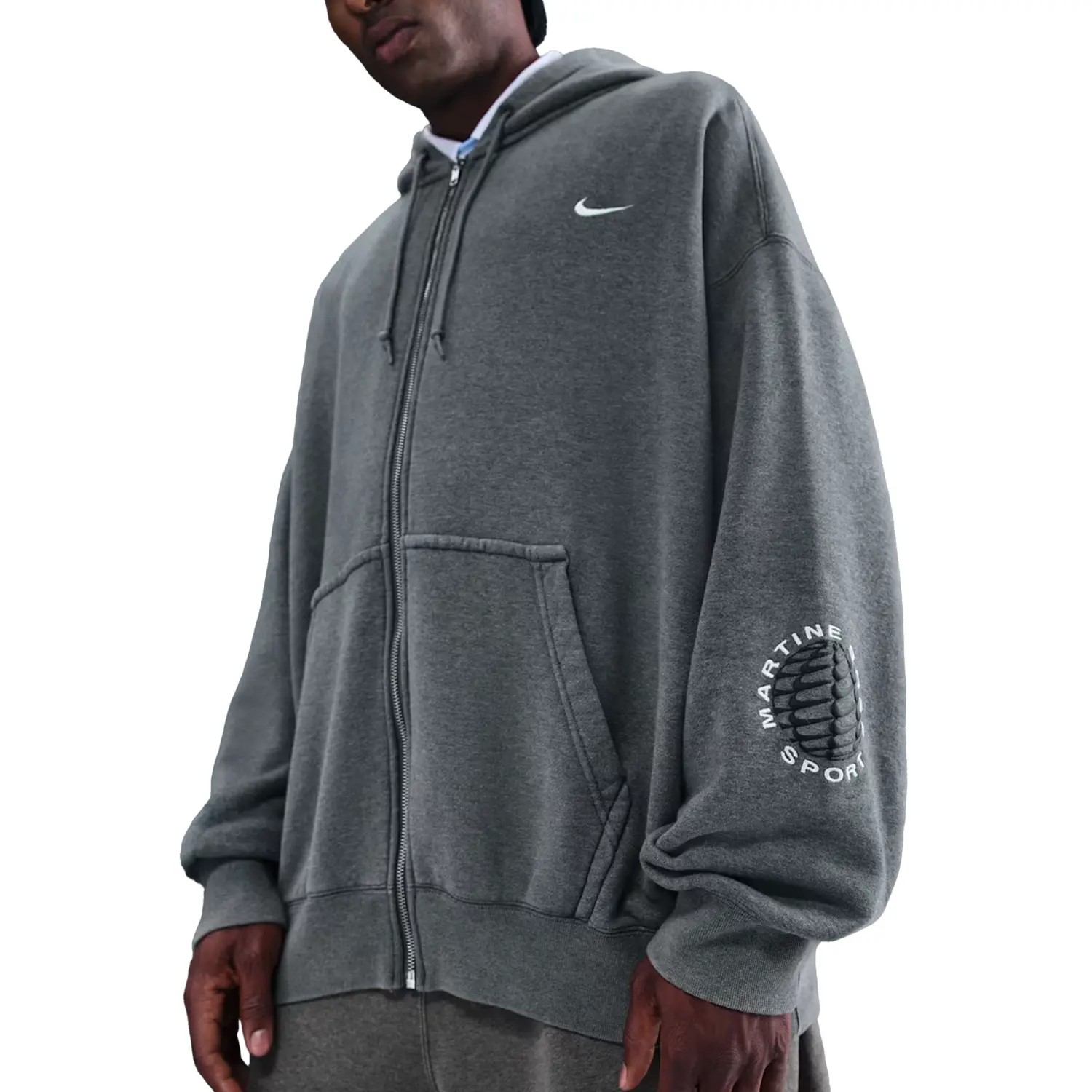Мартин Роуз Swoosh FW25 Свитшот Мужской Nike, серый — фото 3