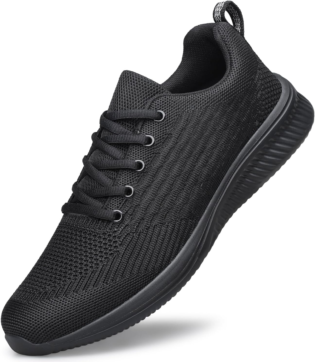 

Мужские прогулочные кроссовки Raoendis ультралегкие дышащие беговые кроссовки, противоскользящие спортивные модные кеды, сетчатые кроссовки для тренировок и повседневного спорта, черный