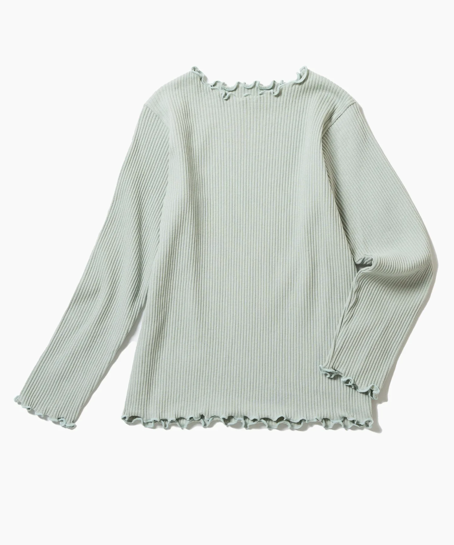 Ребристый топ с круглым вырезом Ever Closet, mint — фото 3