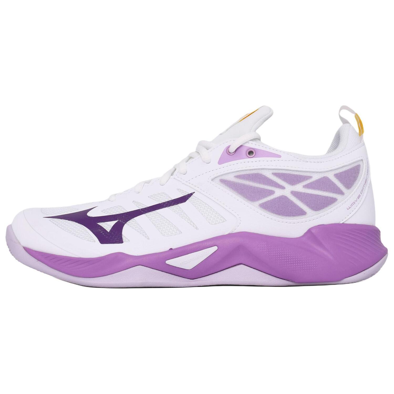 

Кроссовки Wave Dimension унисекс с низким верхом, белый/фиолетовый Mizuno