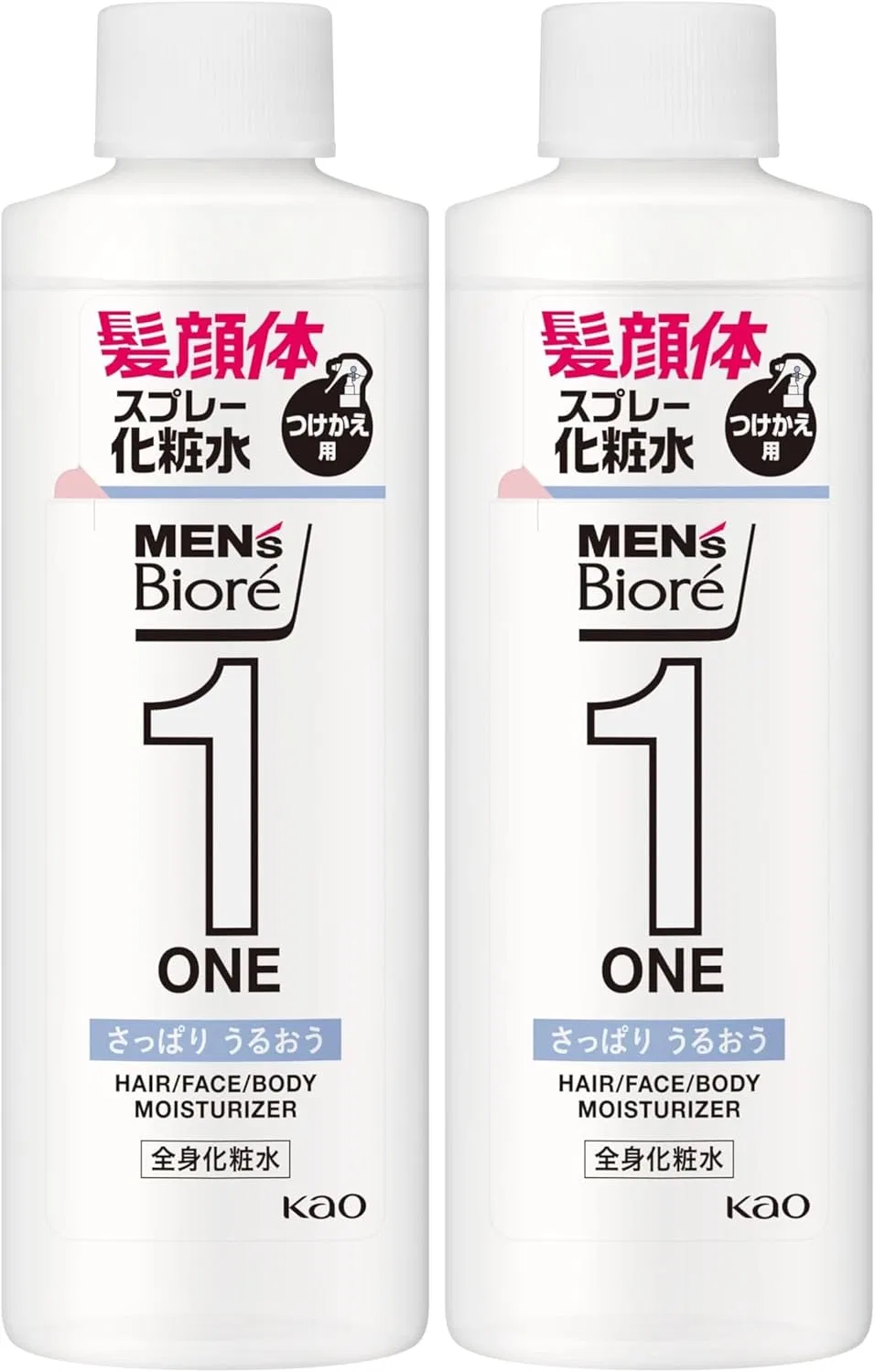 Лосьон для тела Men's Biore ONE Full Body Lotion Spray Refreshing Refill, 400 мл x2