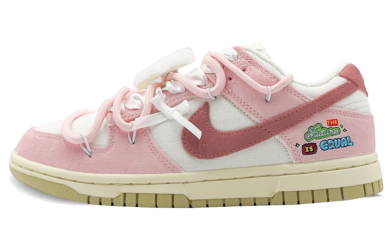 

Кроссовки Nike Dunk Skateboard Shoes Women's Low-Top Pink/White, розовый