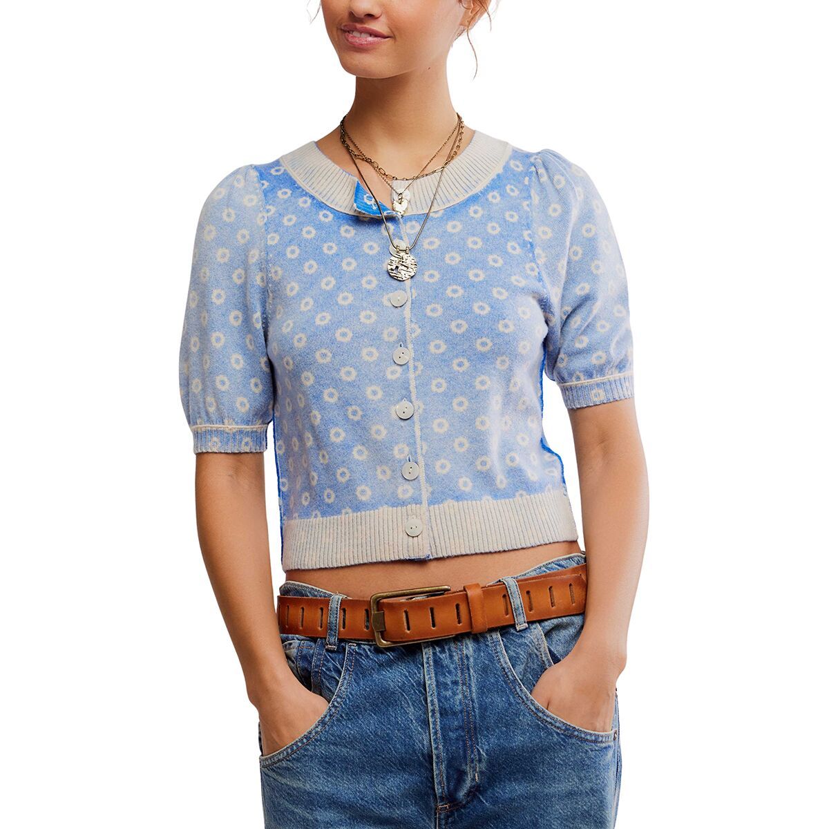 

Кардиган Isla с узором Free People, цвет cobalt combo