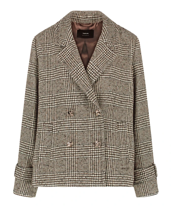 

Куртка-Кабан Glencheck с декоративными пуговицами Taifun, бежевый