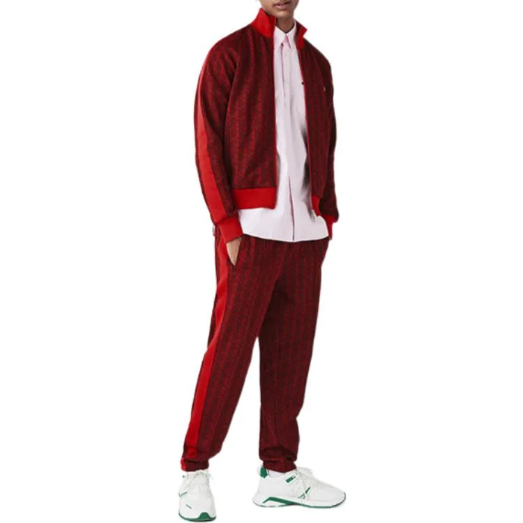 Спортивные штаны LACOSTE SS22 Dark Red Print — фото 3