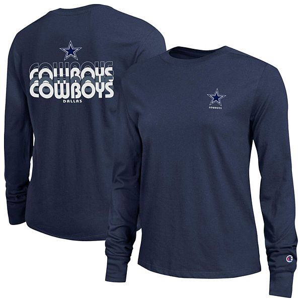 

Женская футболка с длинным рукавом Dallas Cowboys core в темно-синем цвете Champion