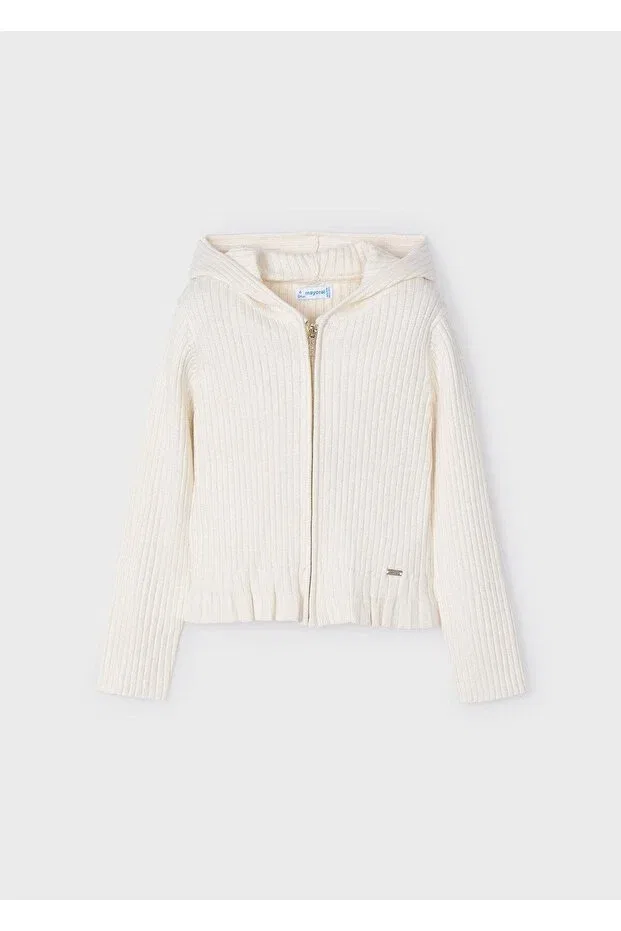 Детский кардиган для девочек хлопковый Mercerized Cardigan Mayoral, Cream