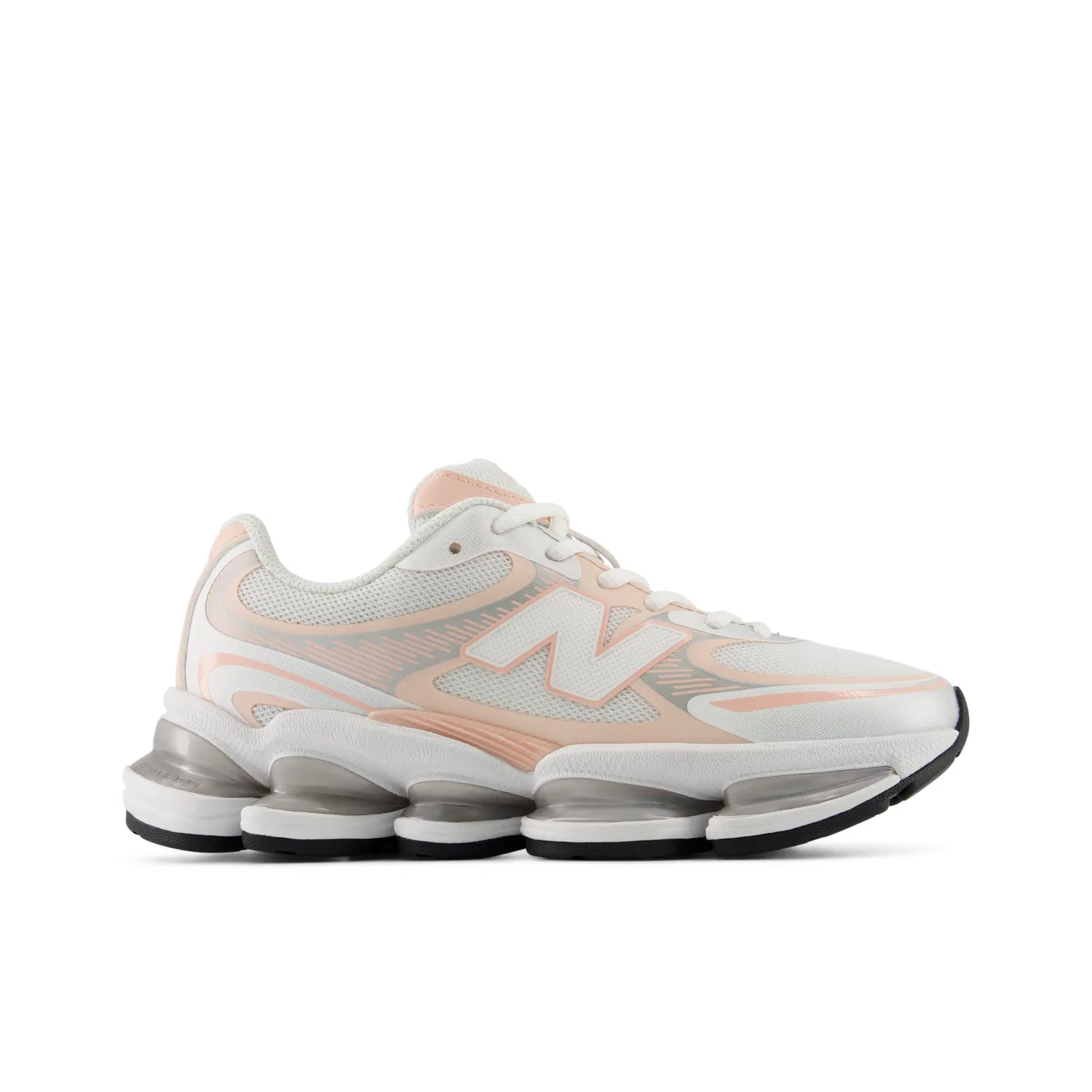 Детские кроссовки на шнуровке с амортизацией ABZORB 2000 New Balance, Pink Haze With Silver Metallic