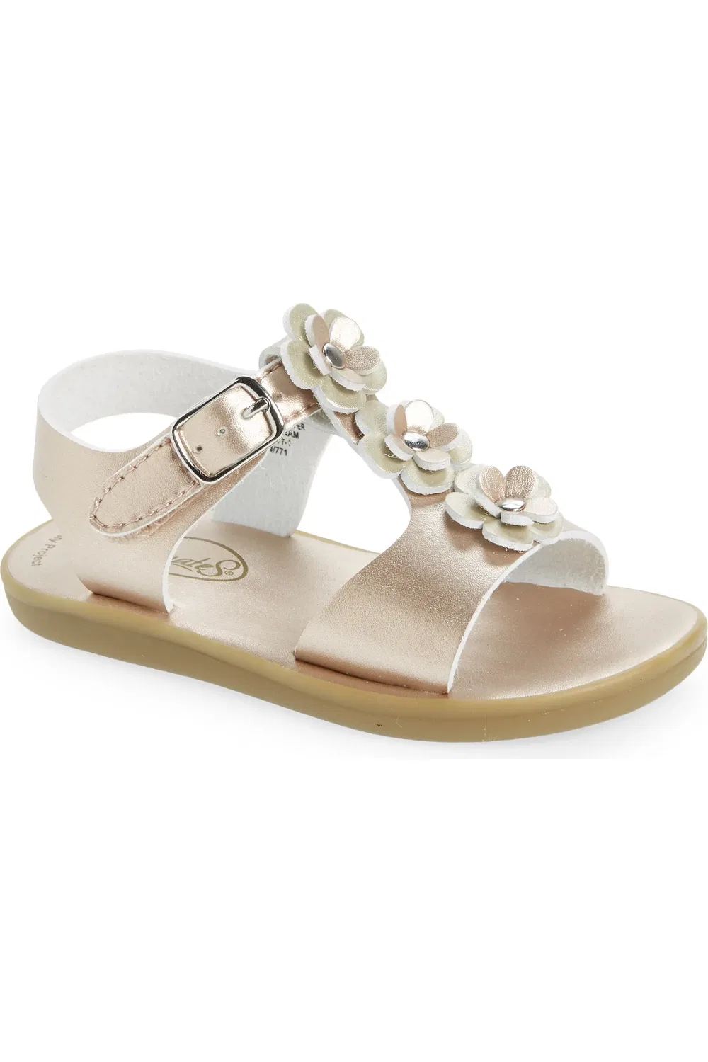 Детские сандалии водонепроницаемые с цветами Jasmine Footmates, Rose Gold Micro