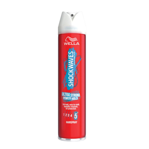

Лак для волос Wella Shockwaves 5-я степень фиксации Ultra Strong Power Hold, 250 мл