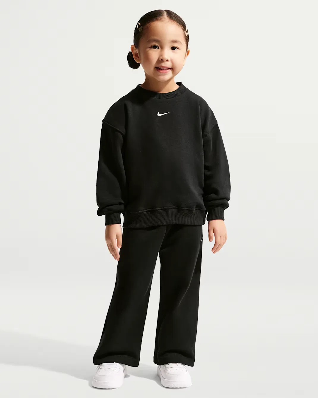 Детская флисовая футболка большого размера от Toddler Studio Nike Sportswear, Black — фото 4