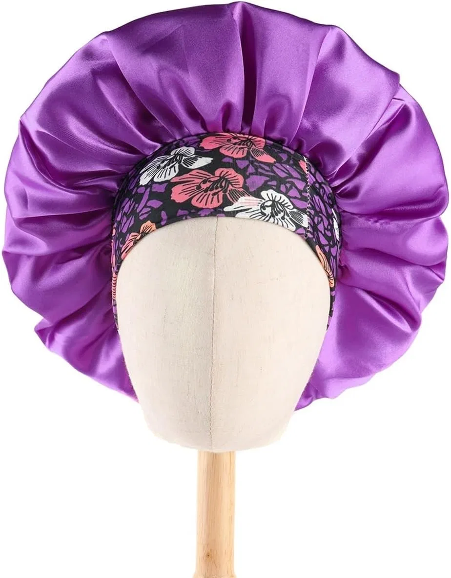 Шапочка для душа из сатина, Satinhaube, DYYEUAVT, Large Purple