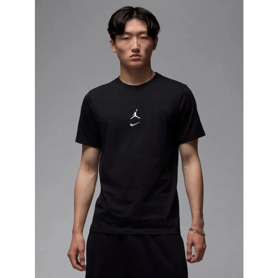 Футболка хлопковая с принтом Jordan MVP Jumpman Nike, Черный