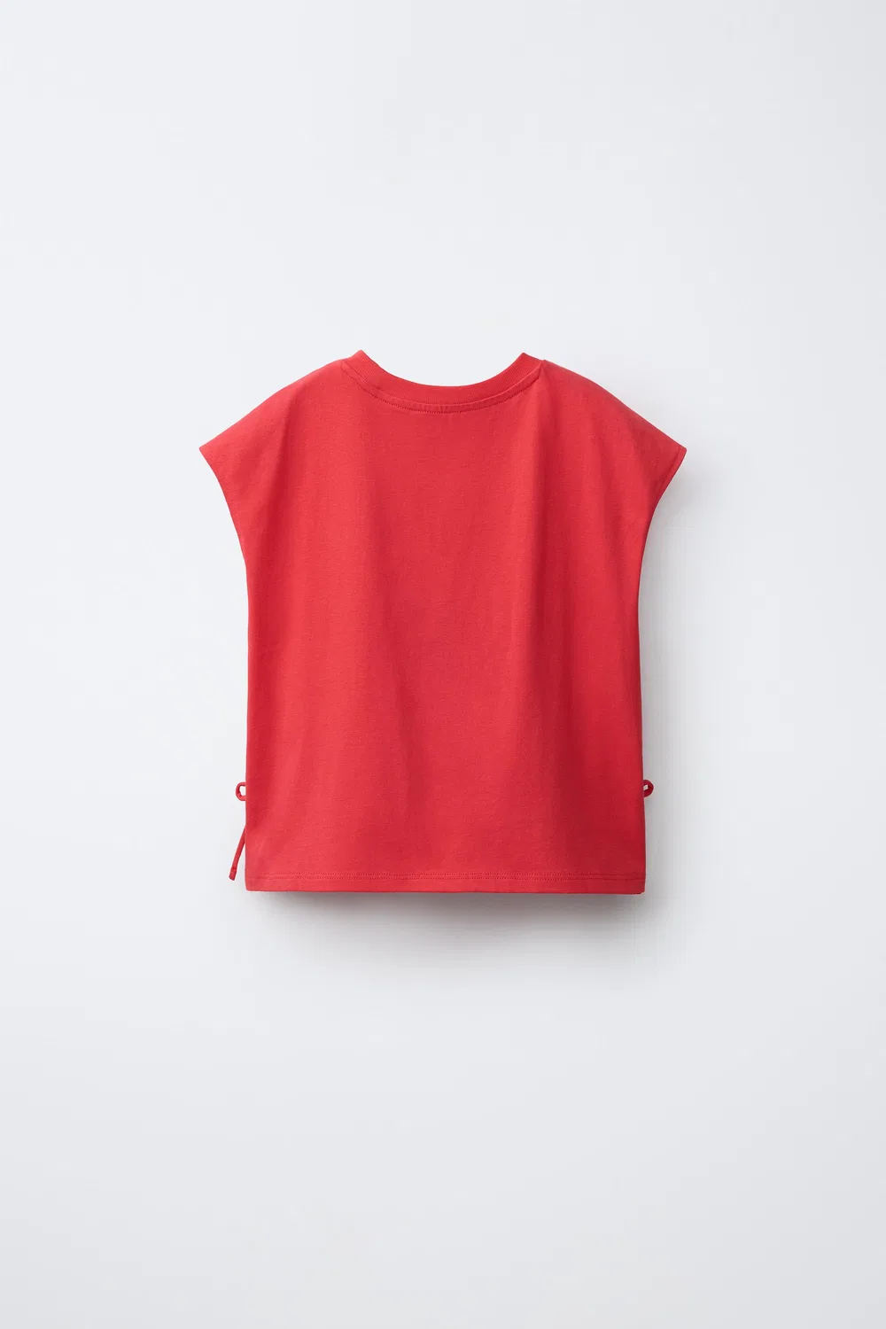 Футболка с деталями, связанными крючком и спицами ZARA, Red — фото 2