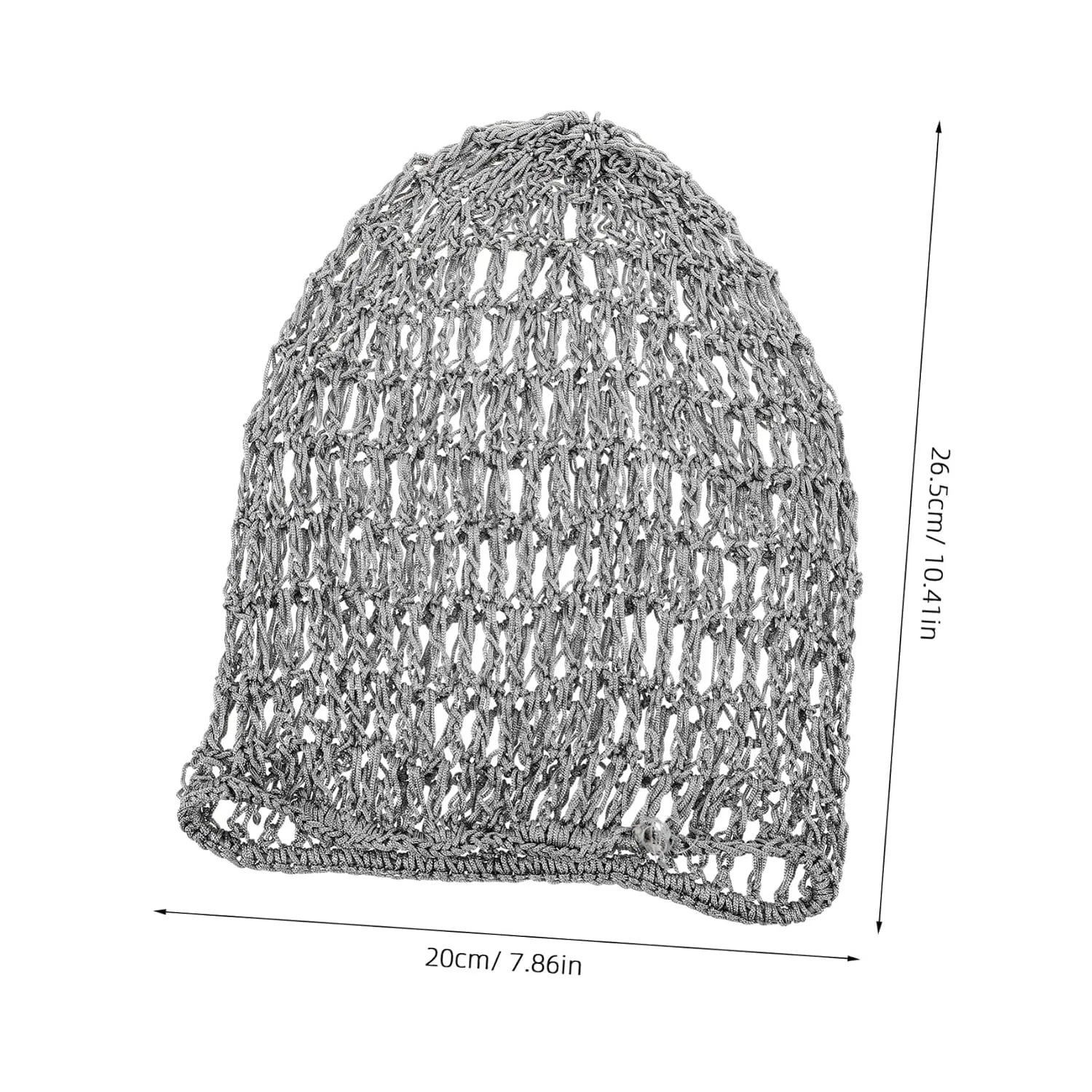 Шапочка для душа вязаная, ERINGOGO, 26.5x20x0.2 см, Светло-серый — фото 2