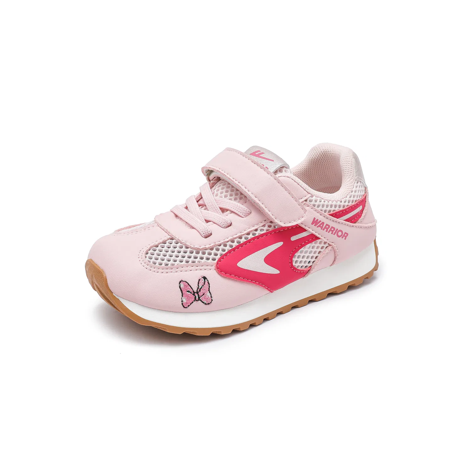 Детские кеды из эко-кожи с принтом, Pink Fuchsia, WARRIOR