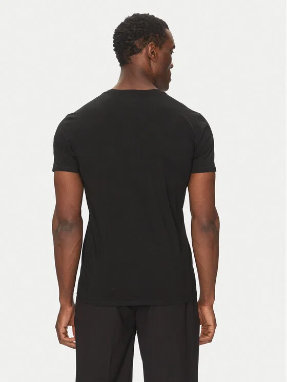 Футболка Lacoste Regular Fit, мужская, V-образный вырез, хлопок, черный — фото 3