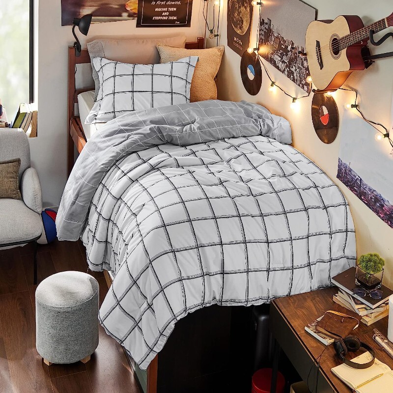

Комплект двуспального постельного белья Bedsure Twin, 2 предмета, белый